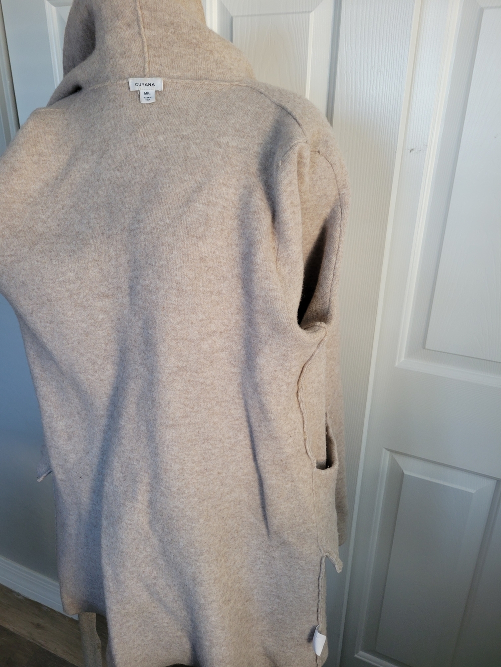 Cuyana Cream Wrap Sweater Coat - Picture 9 of 9